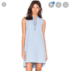 Rag & Bone Barcelona Chambray Shift Dress Size L